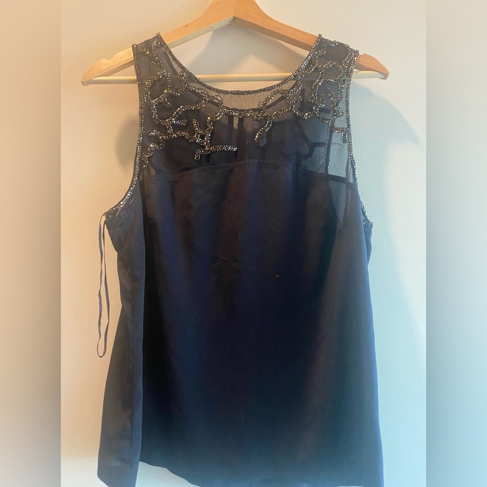 Willow & Clay beaded beaded top, size small